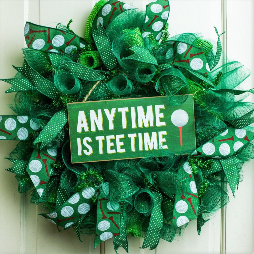Golf Wreath, Golfer's Gift, Tee Time Golf Wreath, Gift for a Golfer Etsy