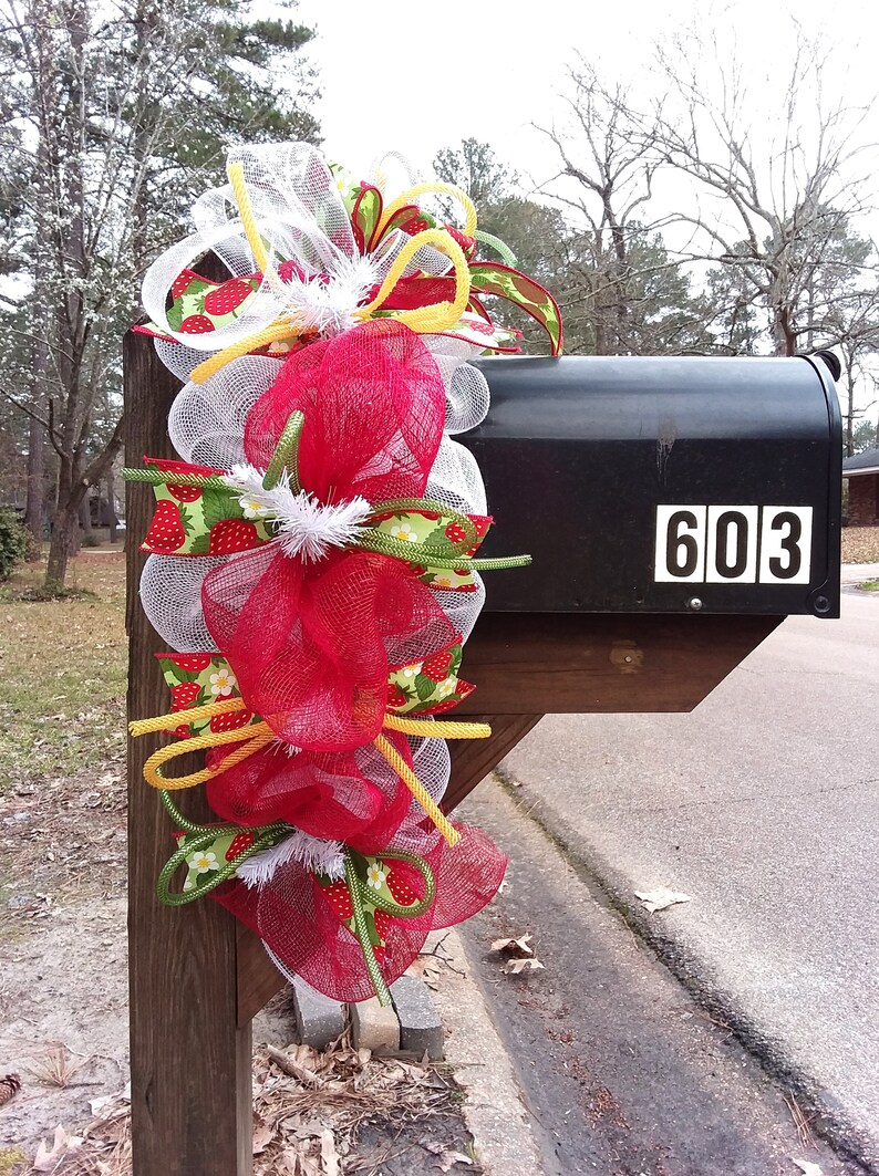 Spring Mailbox swag Summer Mailbox swag mailbox decoration Etsy