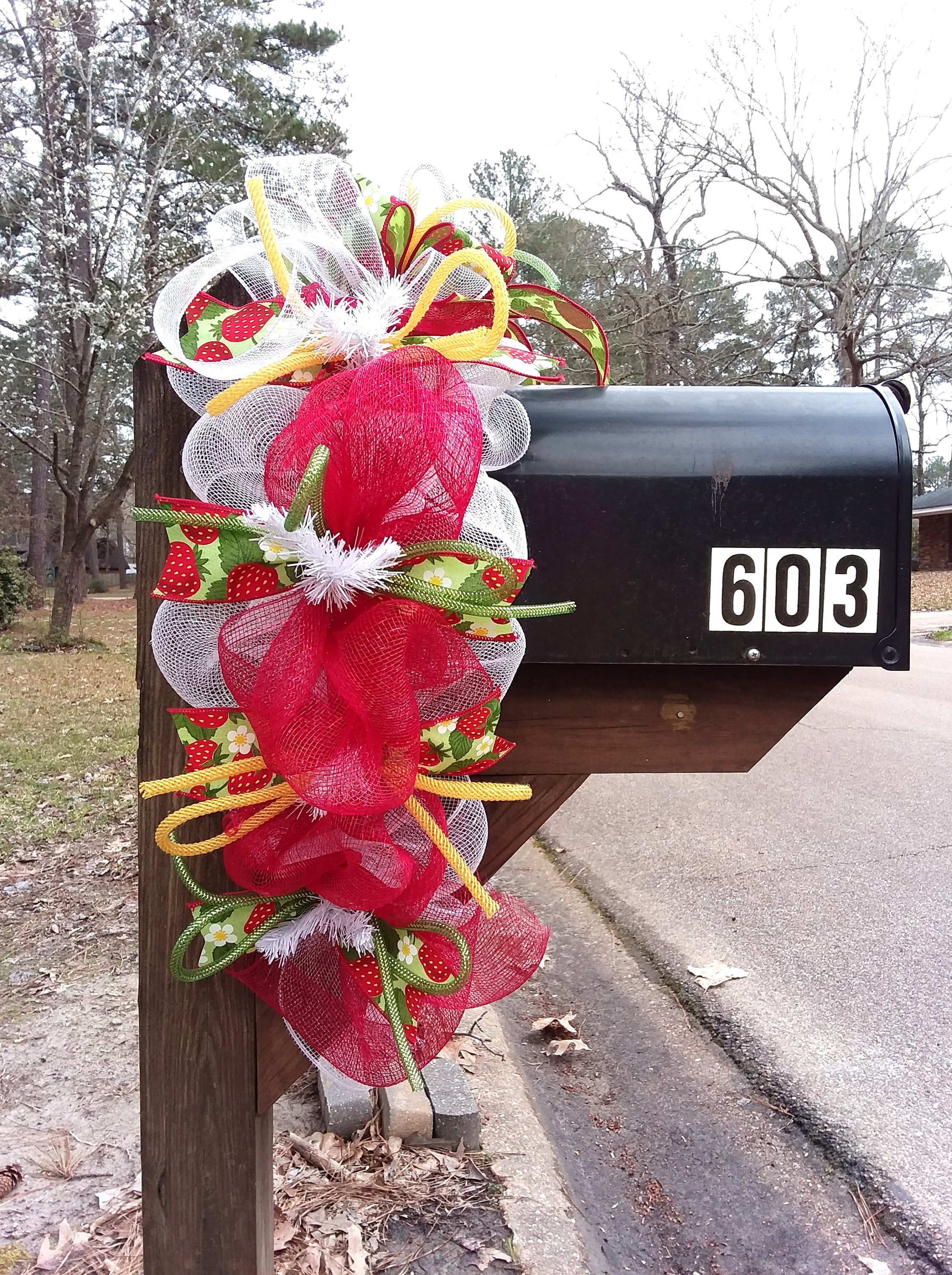 Spring Mailbox swag Summer Mailbox swag mailbox decoration Etsy