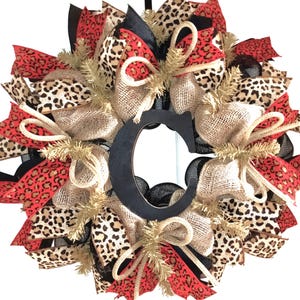 Burlap Leopard print wreath, Leopard Wreath, monogram burlap Wreath, front door gift, Personalized Wreath, Leopard burlap wreath, home gifts
