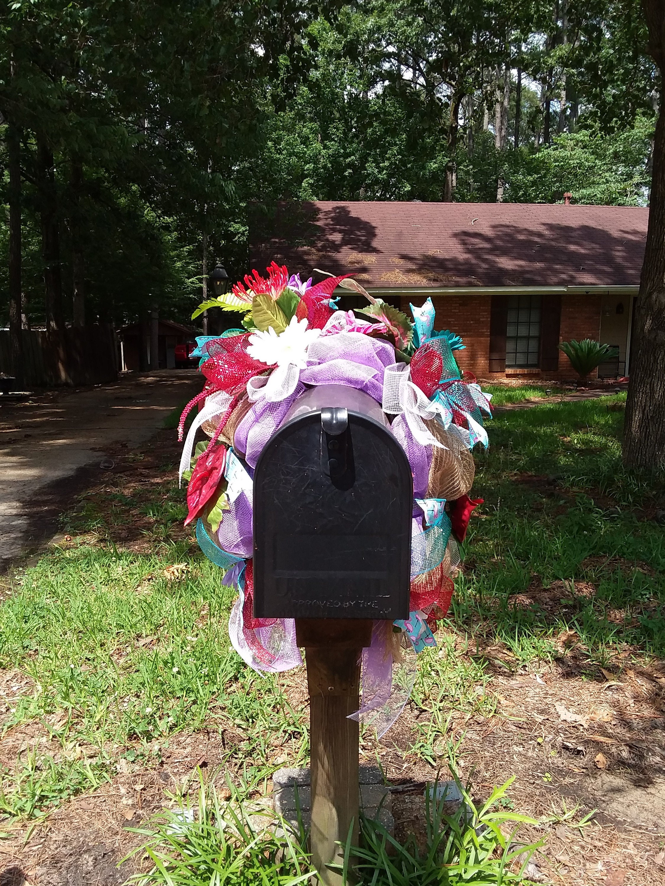Tropical Mailbox swag Summer mailbox garland mailbox swag Etsy