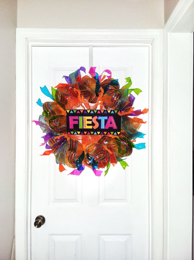 Fiesta Wreath Spanish wreath Spanish home decor Cinco de Etsy