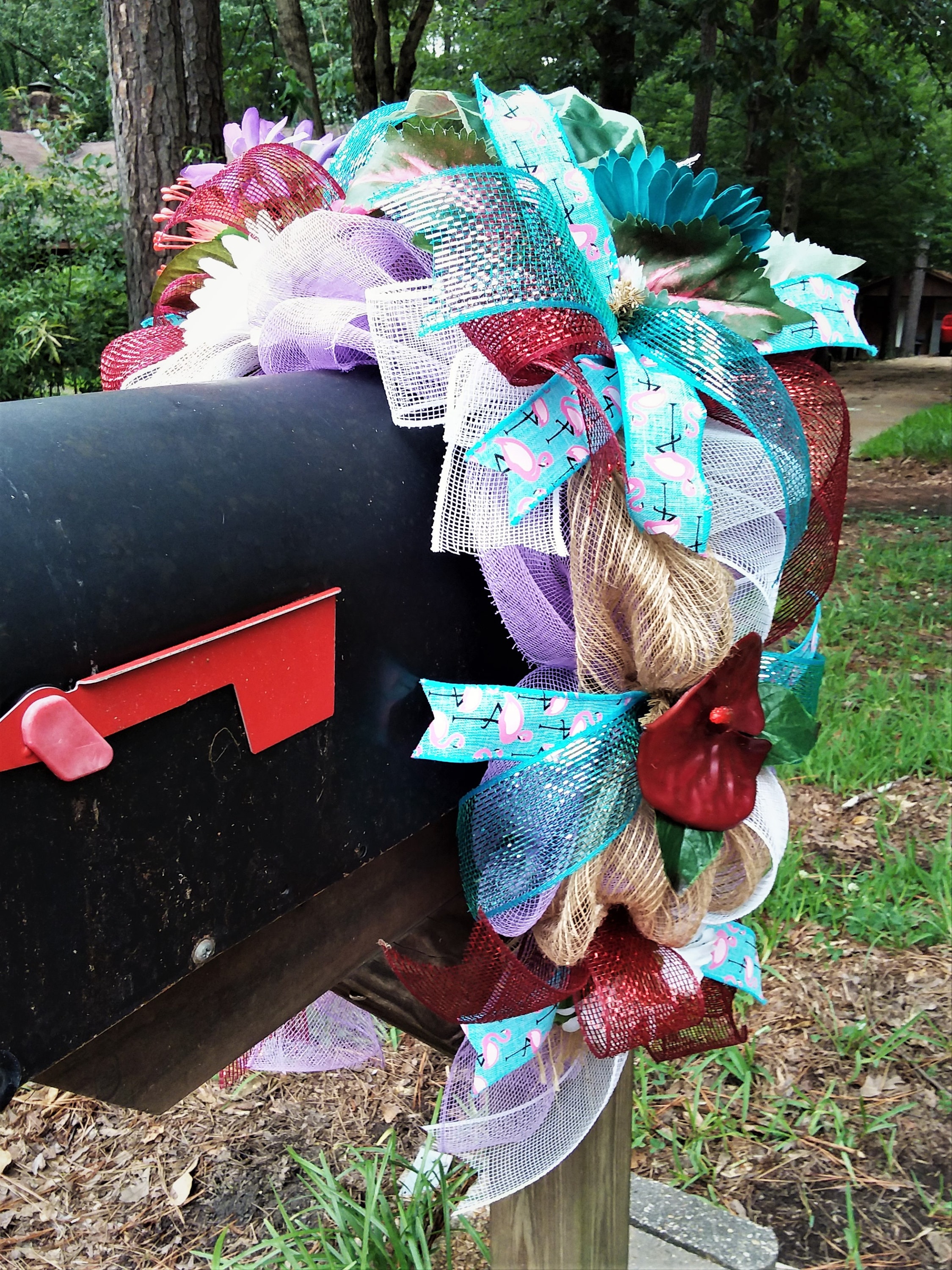 Tropical Mailbox swag Summer mailbox garland mailbox swag Etsy