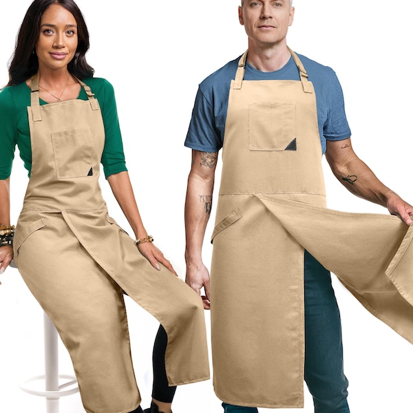 Keramik Schürze - Volle Abdeckung Split-Bein, Handtuch Schlaufen - für Keramik Rad Werfen, DIY, Malen, Töpfer und Ton Künstler