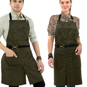 Barber Apron Leather Straps, Pockets, Loops and Reinforcements