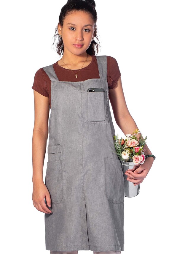 Cross Back Apron Pinafore Dress 3 