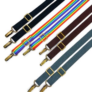 Cross-Back Straps Set with Clasps and Regulation hardware - Brown, Raimbow, Gray or Black
