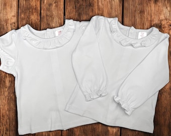 Haut Fille Long A. Bird Blanc à Volants - Taille 5 Ans - Neuf Sans étiquette (NWOT)
