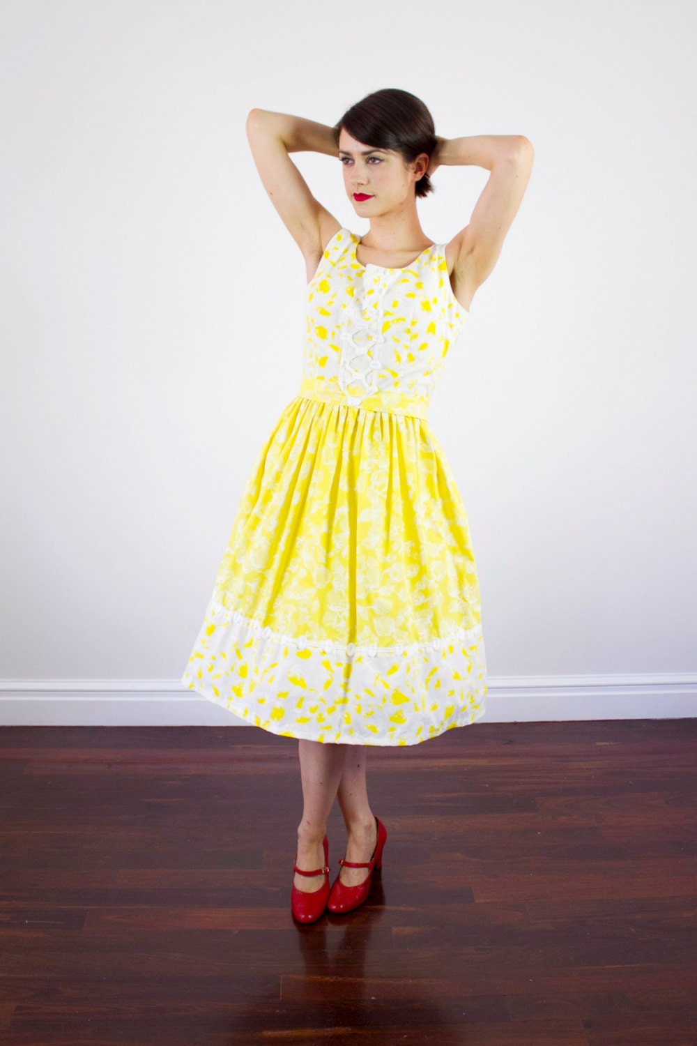 yellow cotton sundress