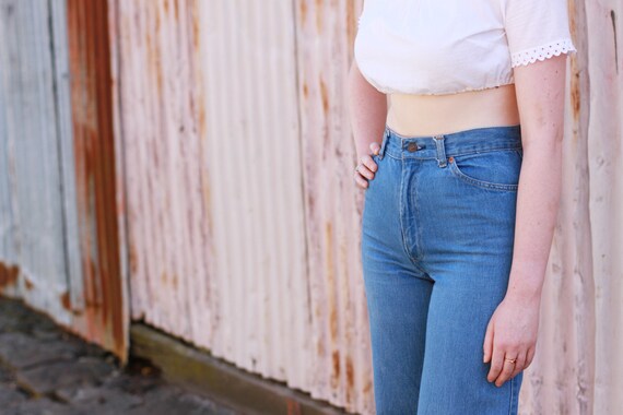 Vintage 1970s LEVI'S Big E Jeans / High Waist / 7… - image 4