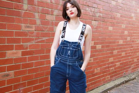 Vintage FUBU Denim Overalls / RARE 1990s Blue Denim FUBU Overalls