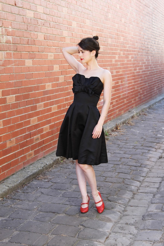 1950s black hotsell cocktail dress