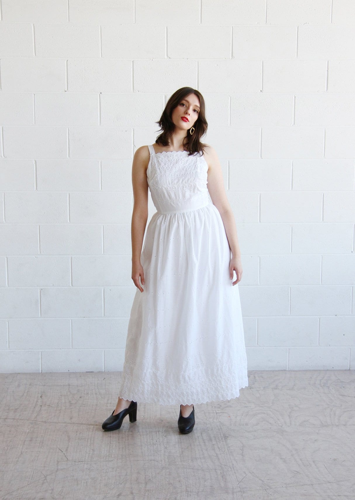 Vintage 70s Maxi Dress in Pink and White Striped, Buttoned