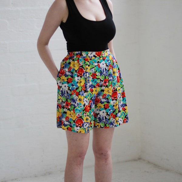 70s Vintage Easy Shorts Large Floral main image 1