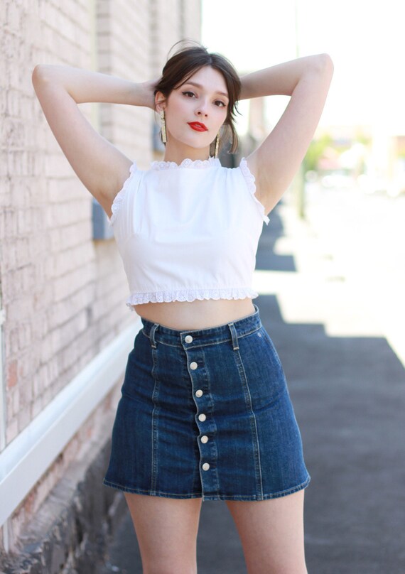 Alexa Chung for AG Kety Denim A-line Skirt / 27 / Xs / S - Etsy