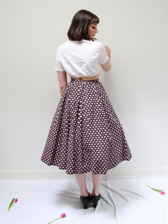 Vintage 1950s Mode o Day Cotton Skirt / 1950s Nov… - image 3