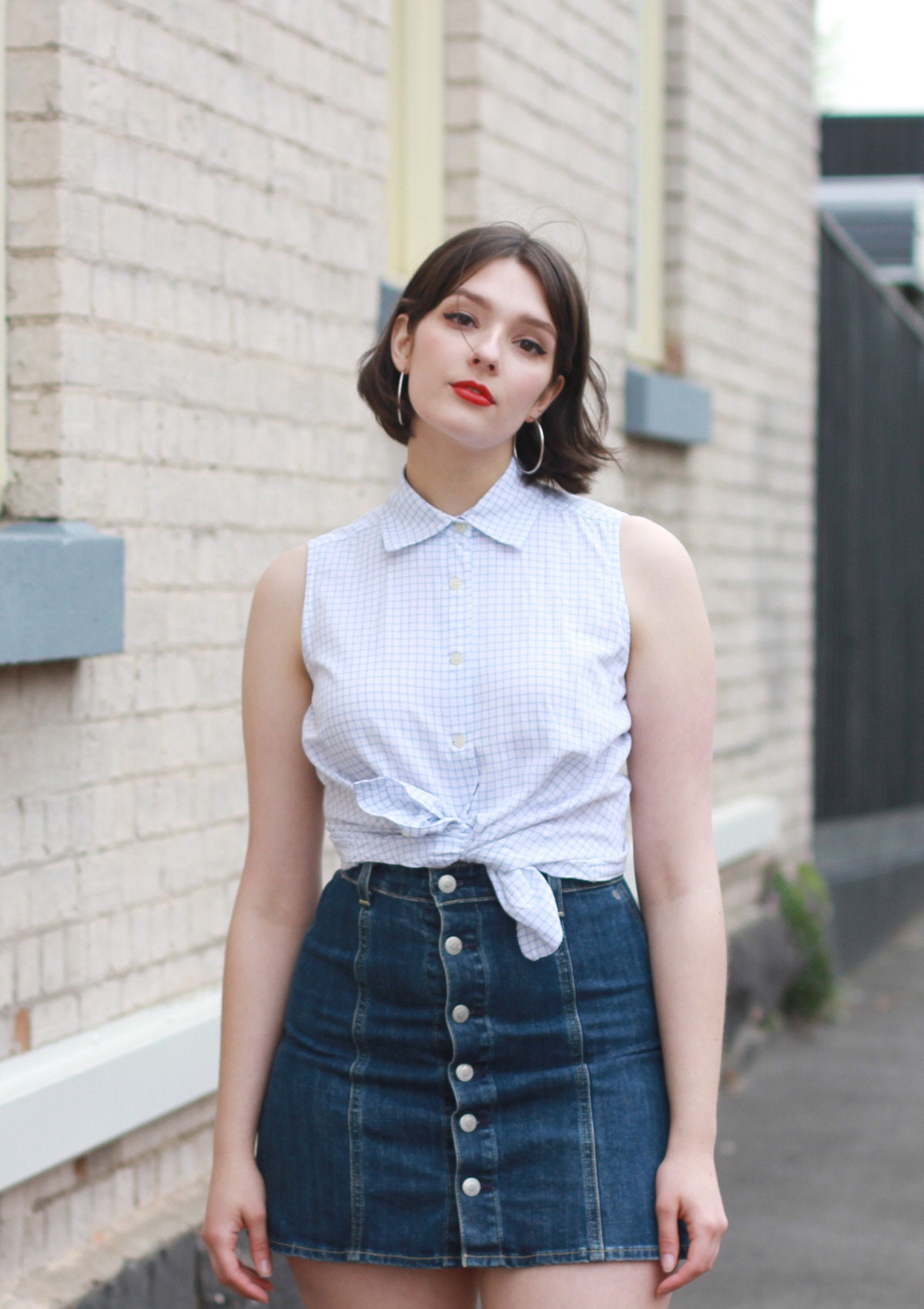 Alexa Chung for AG Kety Denim A-line Skirt / 27 / Xs / S - Etsy
