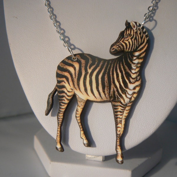 zebra devine safari animal woodcut wooden lasercut