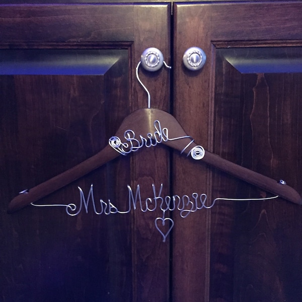 Personalized Wire Hanger / Dress Hanger / Wire Name Hanger