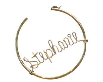 Personalized Wire Name Earrings