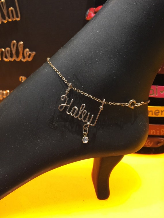 Personalized Wire Name Anklet