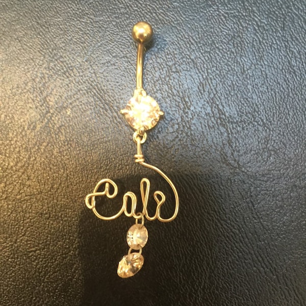 Personalized Wire Name Belly Ring