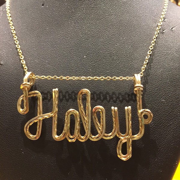 Personalized Double Wire Name Necklace