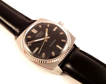 ULTRA RARE Vintage Schweizer Uhr SWISSAVER mit brandneuem Lederband! Schweizer Herrenuhr. Vintage Schweizer Uhr Männer.