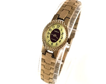 Elegante Vintage signora guardare SEAGULL ( Chaika )Splendide piccole donne guardare, oro placcato intorno donne guardare! orologio dell'RCIR. Orologio bracciale