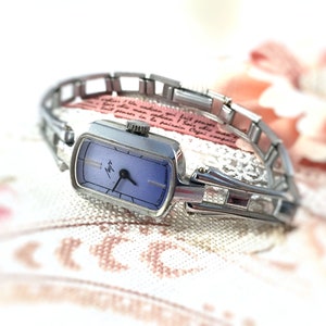 Vintage Ladies watch Luch ( eng.&quot;Ray&quot;), made in USSR, GORGEOUS DIAL, silver tone watch,great gift idea ..