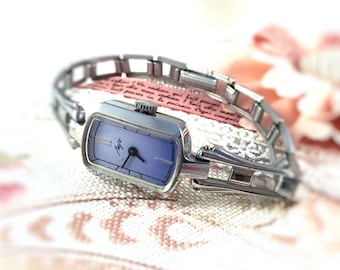 Vintage Damen Uhr Luch (eng." Ray"), hergestellt in der UdSSR, GORGEOUS DIAL, Silber-Ton-Uhr, tolle Geschenk-Idee ..