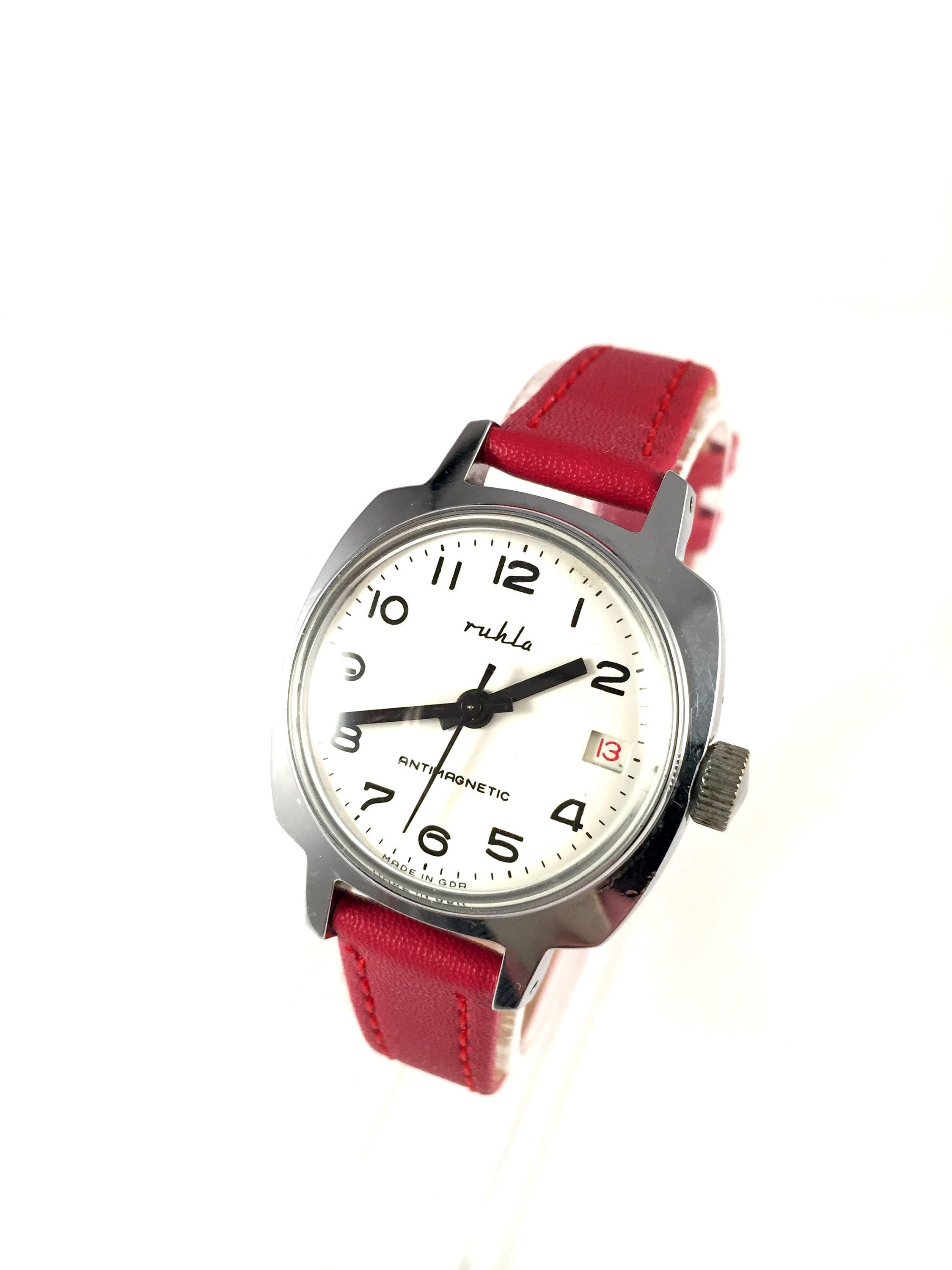 Vintage Ruhla Uhren Antimagnetic Mechanische Herrenarmbanduhr