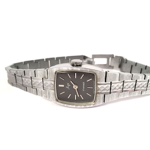 Vintage Ladies watch called &quot;Luch&quot; ( eng.&quot;Ray&quot;), made in USSR,  silver tone watch, great gift idea. Vintage women bracelet watch.