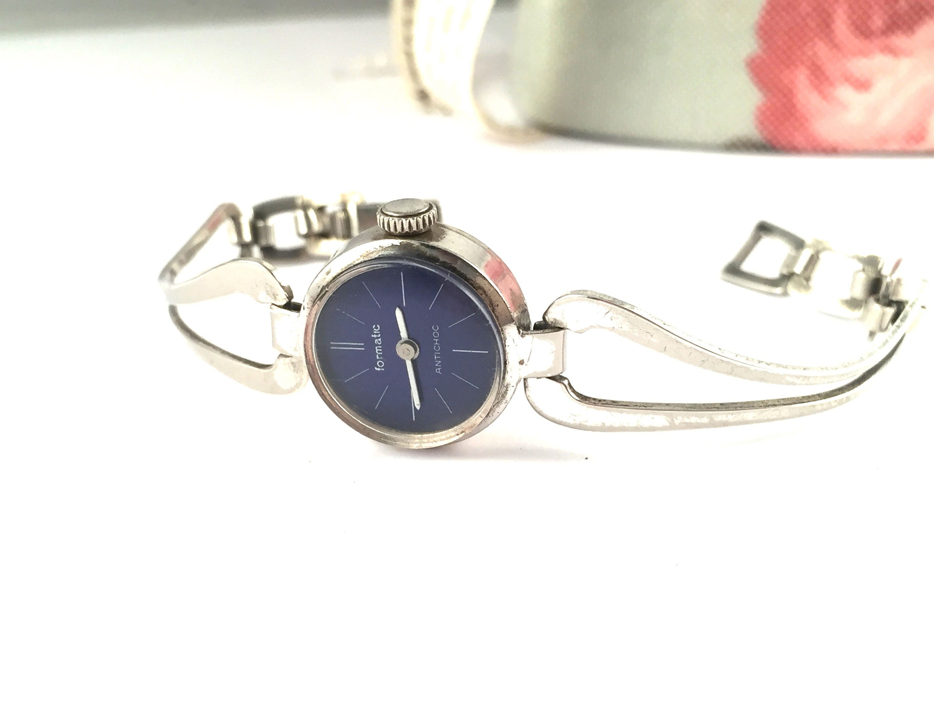 solid silver watch womens