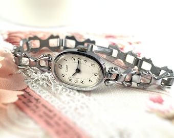 Vintage Damen Uhr Luch (eng." Ray"), hergestellt in der UdSSR, GORGEOUS DIAL, Silber-Ton-Uhr, tolle Geschenk-Idee ..