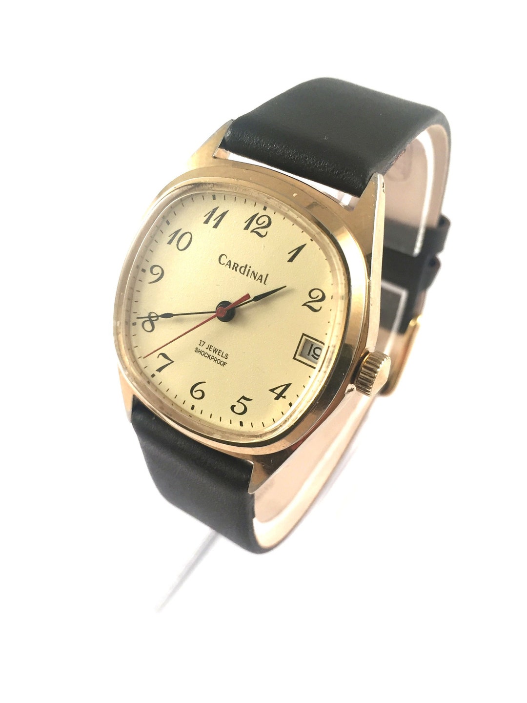 Buy RARE Vintage Men Watch Called Mechanical Watch With  Lovely Dial and Comes With New Leather Band Online in India