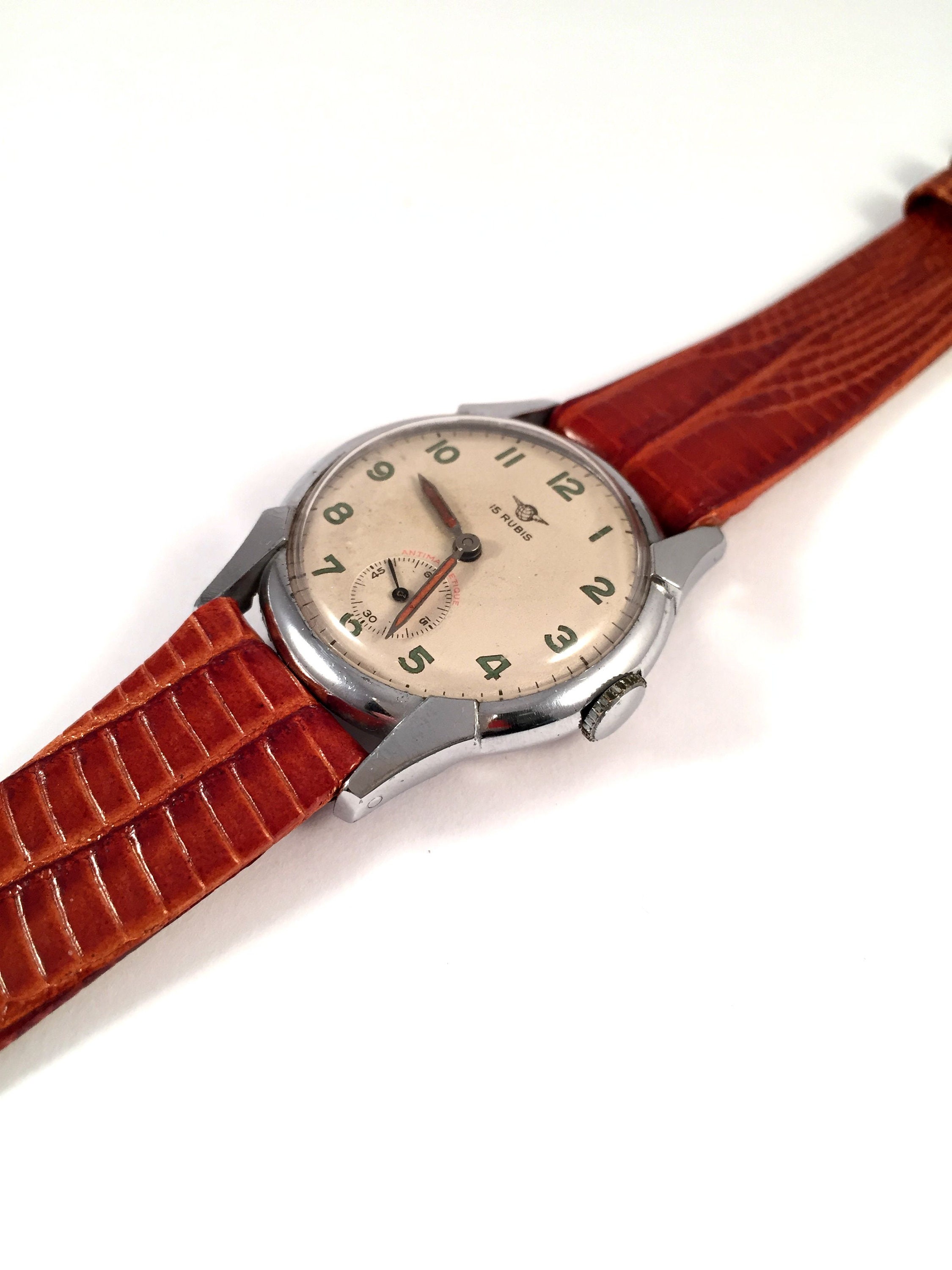 Vintage Swiss Men Watch . Rare Swiss Watch. Vintage Men Watch. Etsy