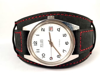 Los suizos vintage observan " Polaris " . Raro reloj suizo. Los hombres vintage miran. Reloj suizo. Reloj vintage. Reloj mecánico