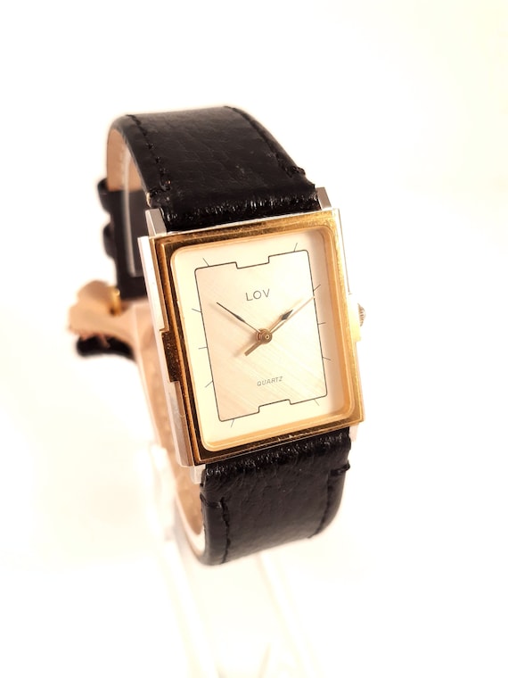 Vintage French lady watch LOV, Quartz women watch.