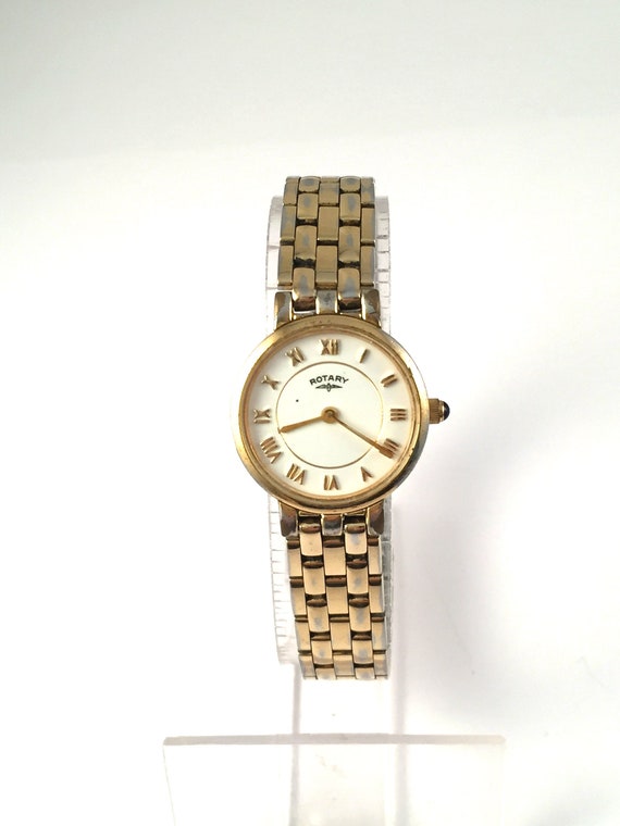 Rotary gold top plated ladies watch