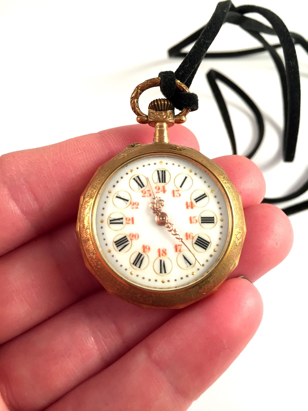 Vintage Women SWISS Pendant Watch From 80s . Rare Swiss Timepiece