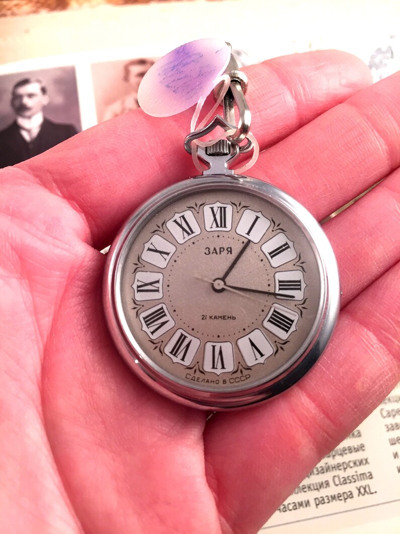 NOS Vintage Pocket Watch Called zaria. This Lovely Etsy