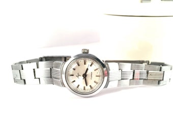Vintage Lady Uhr Luch (eng." Ray"). Armband Frauen Uhr. UdSSR Uhr. Silber-Ton-Uhr. Runde Frauen beobachten. Große Geschenkidee ..