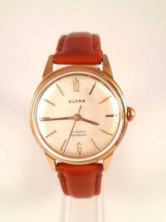 Vintage SWISS Men Watch ULTRA From 60s Rare Swiss Timepiece. Comes With New Leather Band. Men Wristwatch. Swiss Watch. Gift for Him Etsy Australia