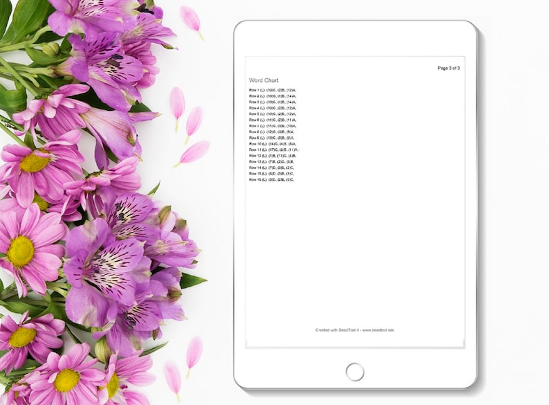 May include: A digital tablet displaying a Word Chart with a list of rows and columns. The chart is labeled "Word Chart" and includes the text "Created with ExcelToPdf - www.exceltopdf.net".