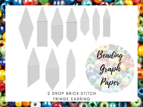10 Blank Templates, Graph Paper for DROP Brick Stitch Pattern