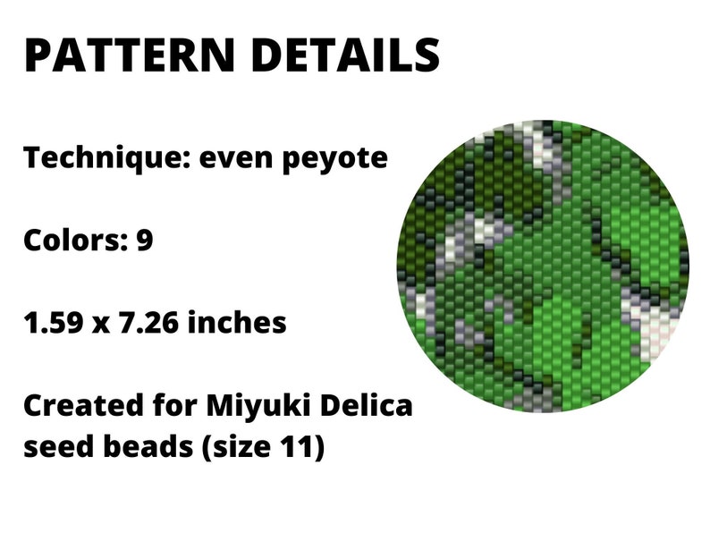 pdf instant download Patricks Day pattern Peyote bracelet patterns Peyote bead patterns Even peyote pattern