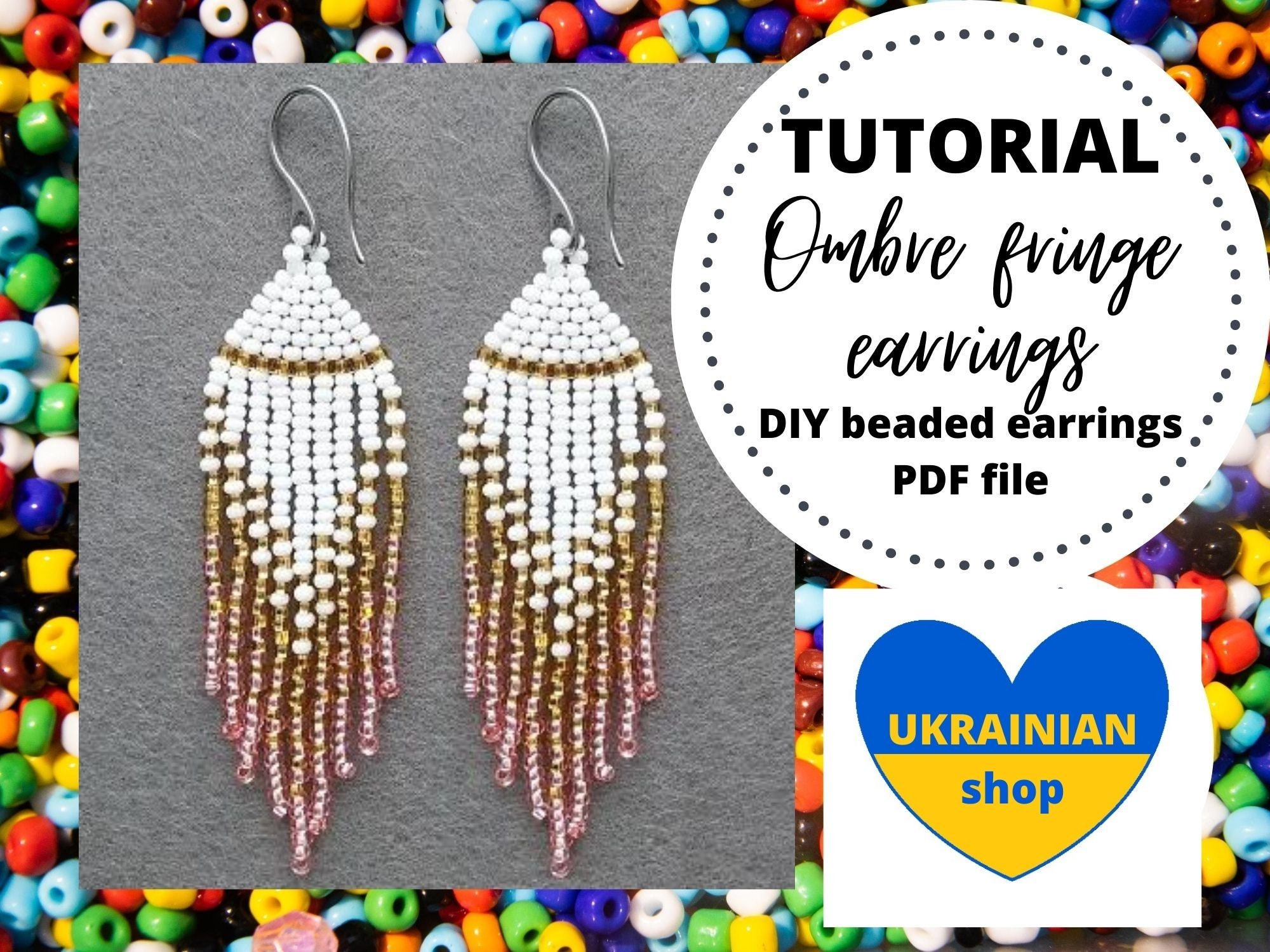 DIY Simple Stud Earrings. Super easy Tutorial. How to make beaded earrings  