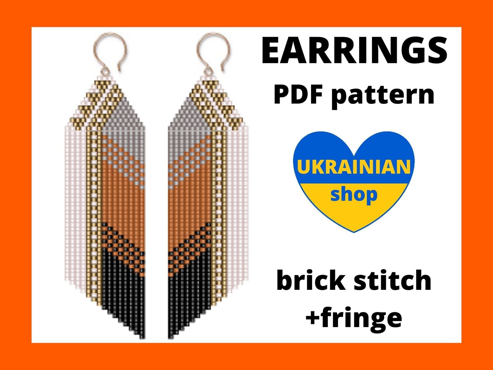 Seed Bead Earring Pattern Brick Stitch Pattern Beadwork - Etsy