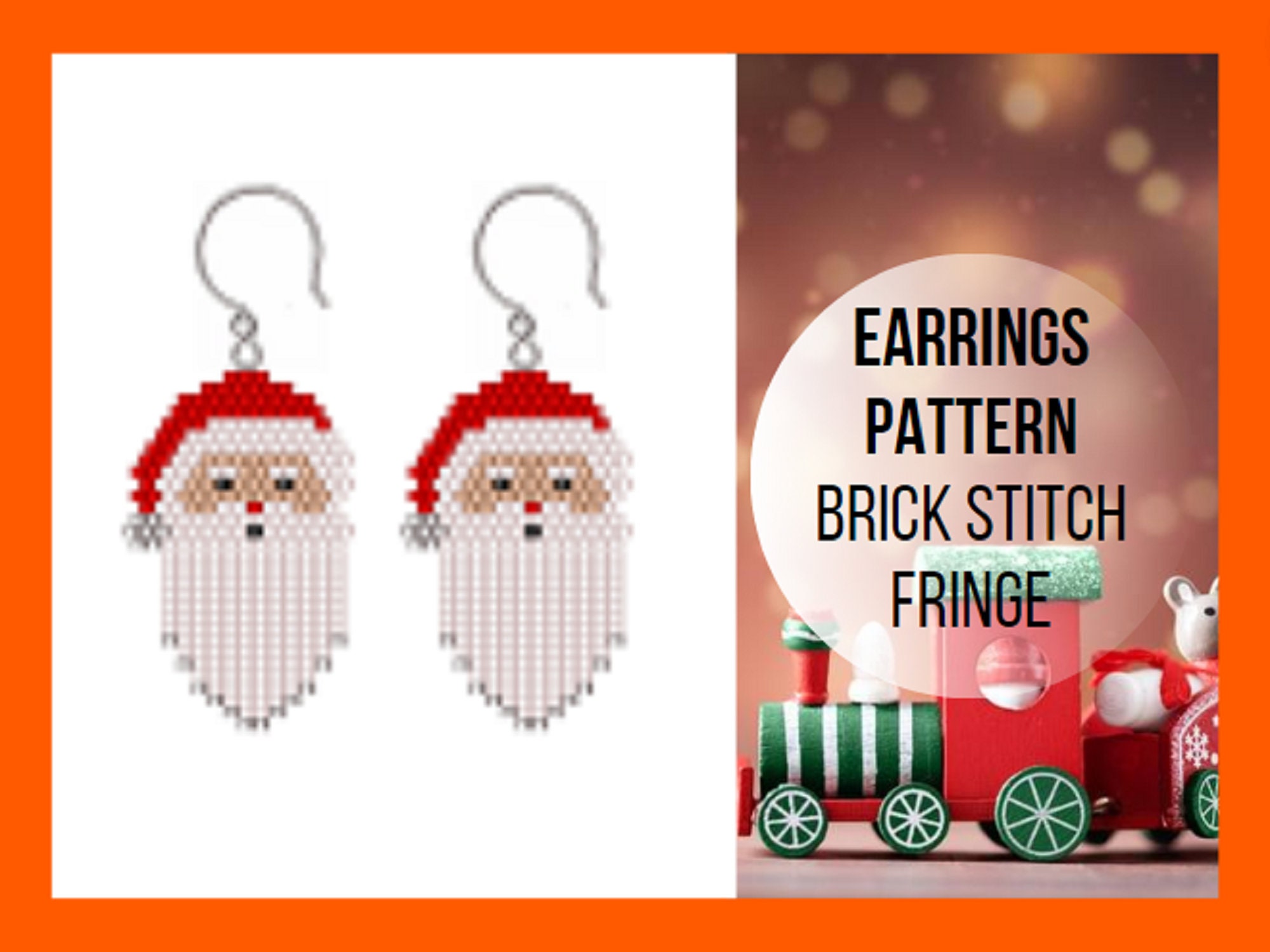Beaded santa earrings pattern discount
